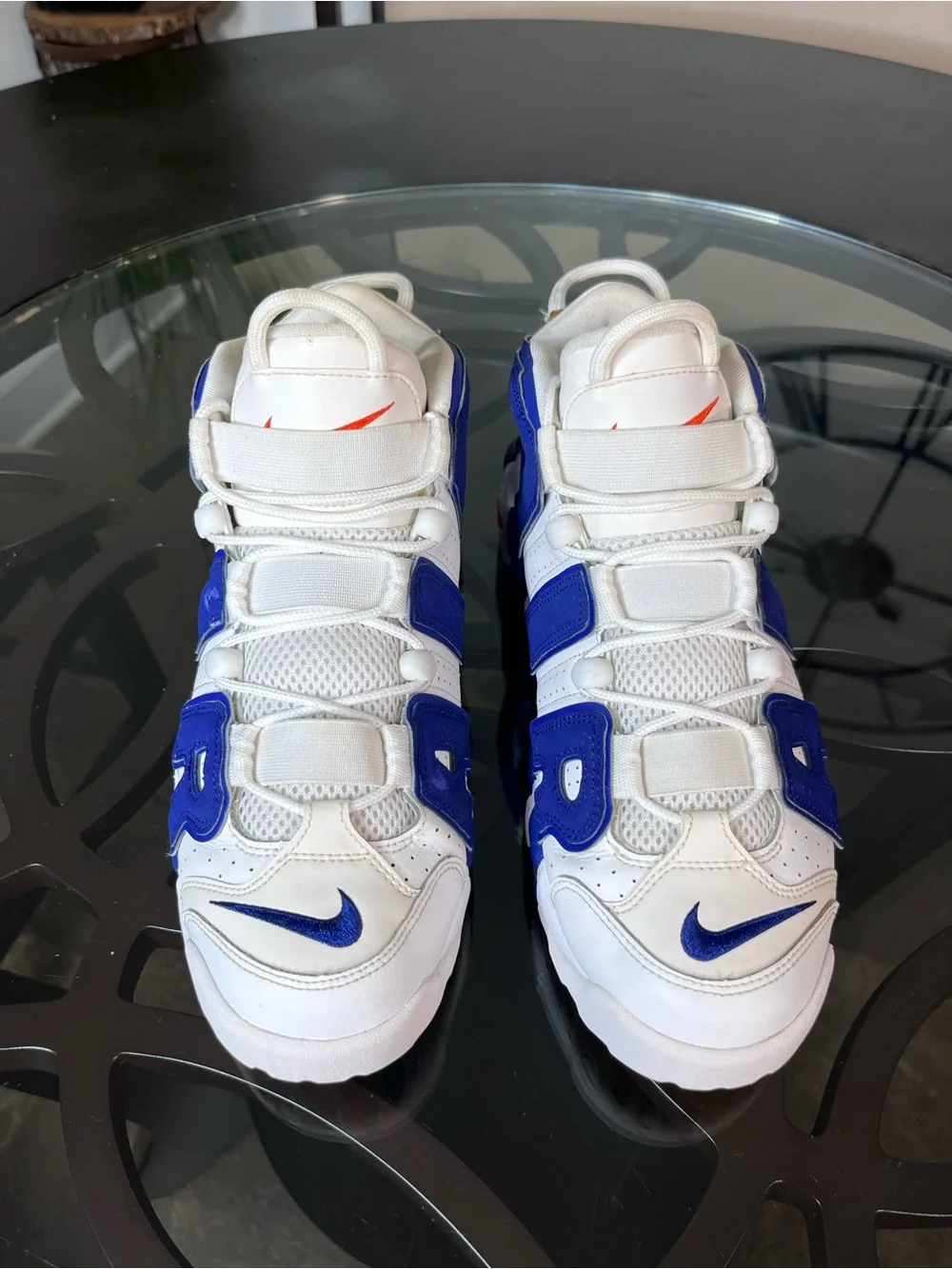 Nike Air More Uptempo Knicks 33 Blue White Mens Sz 9.5